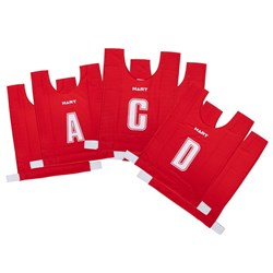 HART 6-a-Side Netball Bib Set Junior - Red