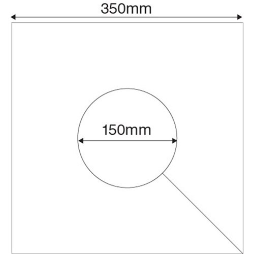 HART Square Post Protector 150mm Round Cut Out