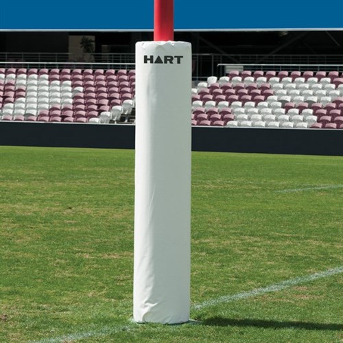 HART Round Rugby Post Pads - 35cm - White