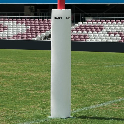 HART Square Rugby Post Pads 25cm - White